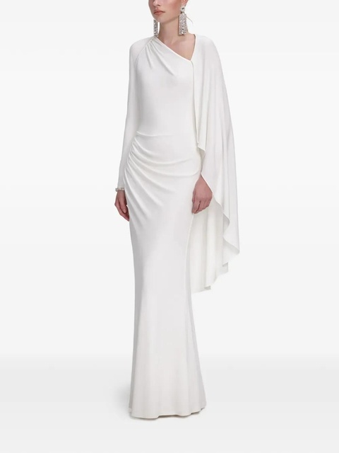 Self-Portrait draped maxi dress - White - zdjęcie produktu nr 1