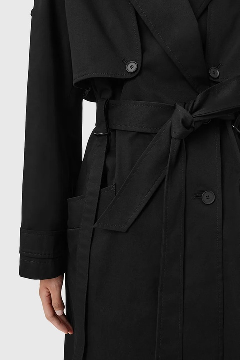 AllSaints trencz bawełniany CADENCE kolor czarny W004OD - zdjęcie produktu nr 2