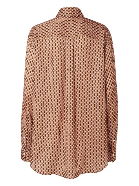 FENDI dots-jacquard silk shirt - Brown - zdjęcie produktu nr 1