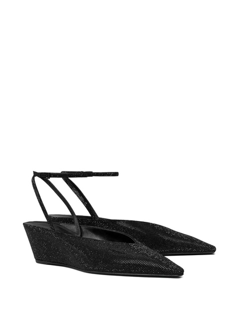 Tory Burch 50mm pavé wedge pumps - Black - zdjęcie produktu nr 2