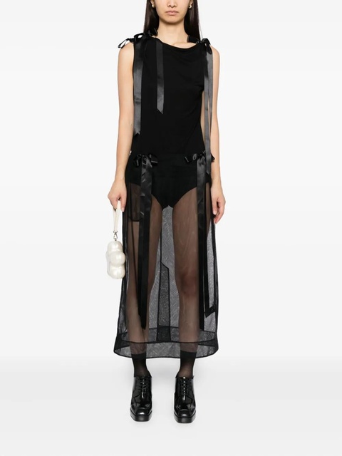 Simone Rocha ribbon-embellished skirt - Black - zdjęcie produktu nr 1
