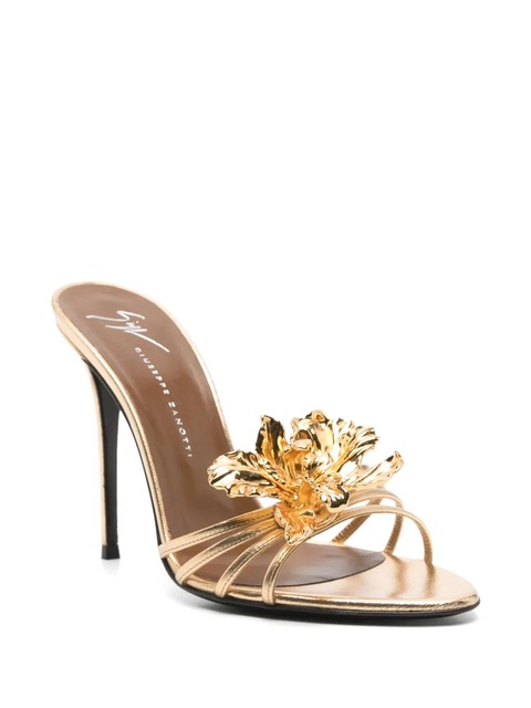 Giuseppe Zanotti 105mm Orchid Mule sandals - Gold - zdjęcie produktu nr 2