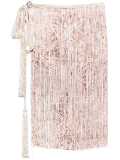 Blumarine fringed mini skirt - Neutrals - zdjęcie produktu nr 1