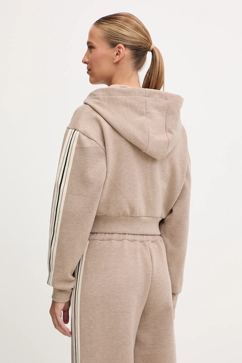 Guess bluza z domieszką wełny MURIEL damska kolor beżowy z kapturem z aplikacją V5BQ17 KCX52 - zdjęcie produktu nr 1