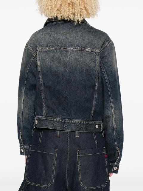 Balenciaga off-shoulder denim jacket - Blue - zdjęcie produktu nr 1