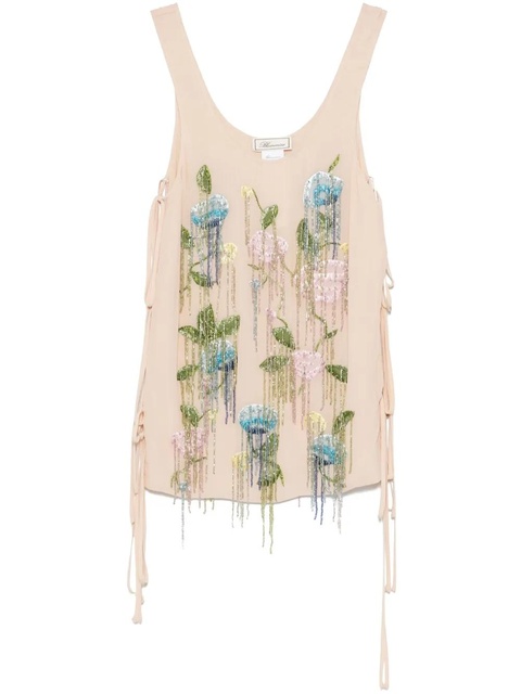 Blumarine bead-tassel top - Neutrals - zdjęcie produktu nr 1