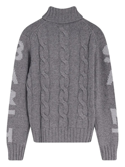 MC2 Saint Barth Adler cable-knit turtleneck sweater - Grey - zdjęcie produktu nr 2