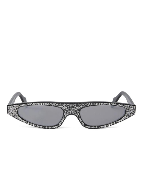 PINKO crystal-embellished geometric sunglasses - Black - zdjęcie produktu nr 1
