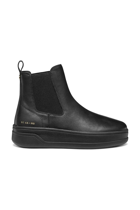 Geox botki skórzane D SPHERICA ECUB-2 damskie kolor czarny na platformie D56WVA 00085 C9999 - zdjęcie produktu nr 1