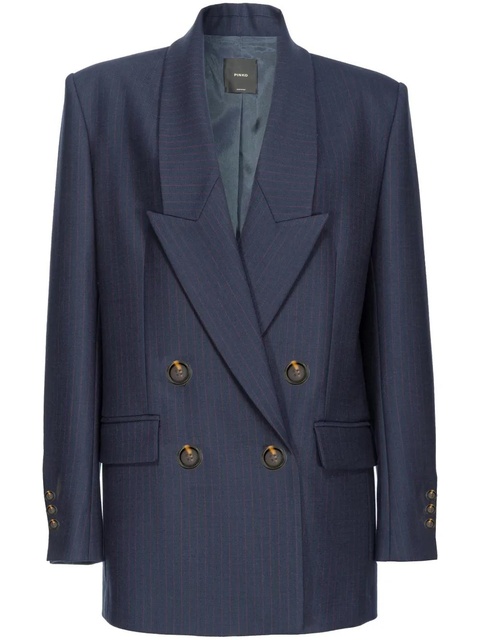 PINKO pinstripe double-breasted blazer - Blue - zdjęcie produktu nr 1