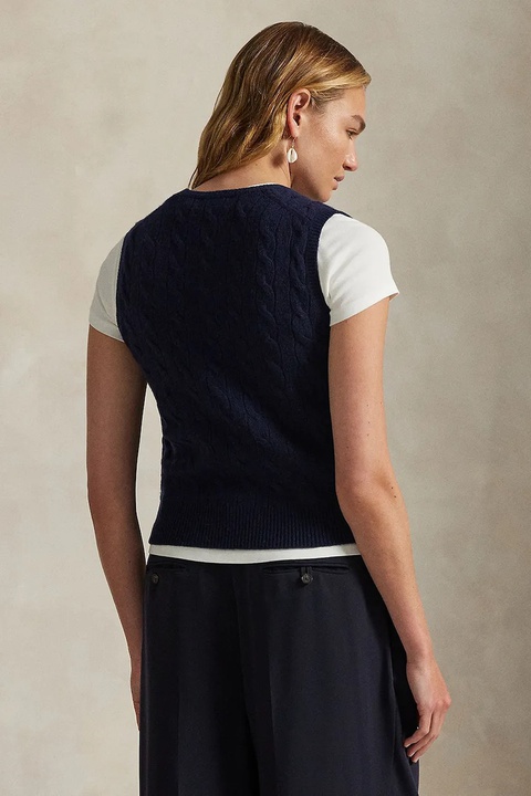 Polo Ralph Lauren kamizelka z kaszmirem damski kolor granatowy 211972134 - zdjęcie produktu nr 2