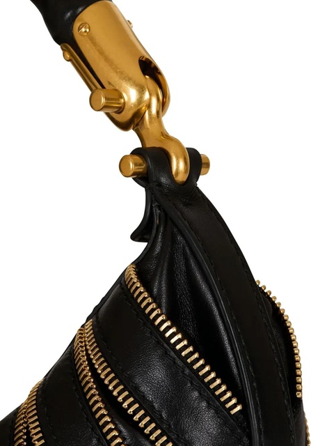 Balmain medium Ebene zip-detail crescent shoulder bag - Black - zdjęcie produktu nr 2