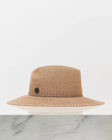 MAISON MICHEL PARIS - Kapelusz Virginie z logo - zdjęcie produktu nr 1
