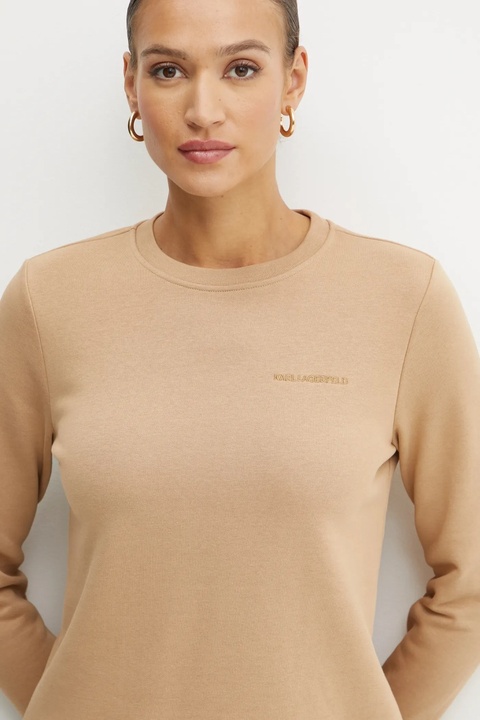 Karl Lagerfeld bluza damska kolor beżowy gładka A1W20066 - zdjęcie produktu nr 2