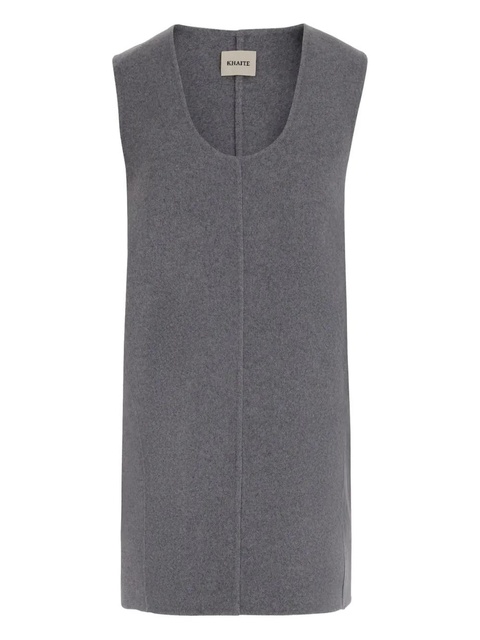 KHAITE wool sleeveless dress - Grey - zdjęcie produktu nr 1