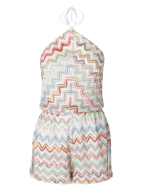 Missoni zigzag-woven playsuit - White - zdjęcie produktu nr 1