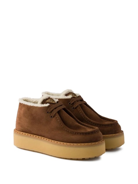 Prada suede platform boots - Brown - zdjęcie produktu nr 2