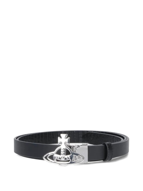 Vivienne Westwood small orb-buckle leather belt - Black - zdjęcie produktu nr 1