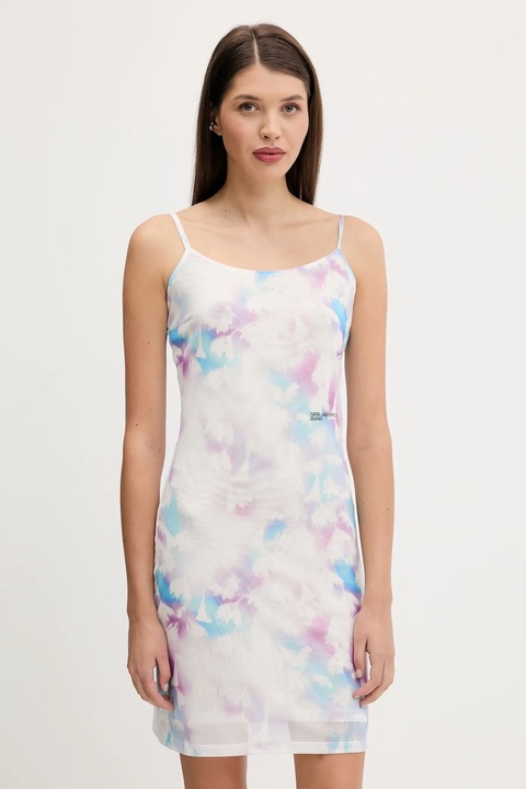 Karl Lagerfeld Jeans sukienka kolor biały mini prosta A3W13011 - zdjęcie produktu nr 1