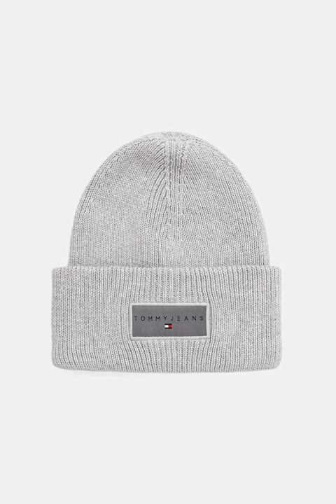 Tommy Jeans czapka bawełniana kolor szary AW0AW17913 - zdjęcie produktu nr 1