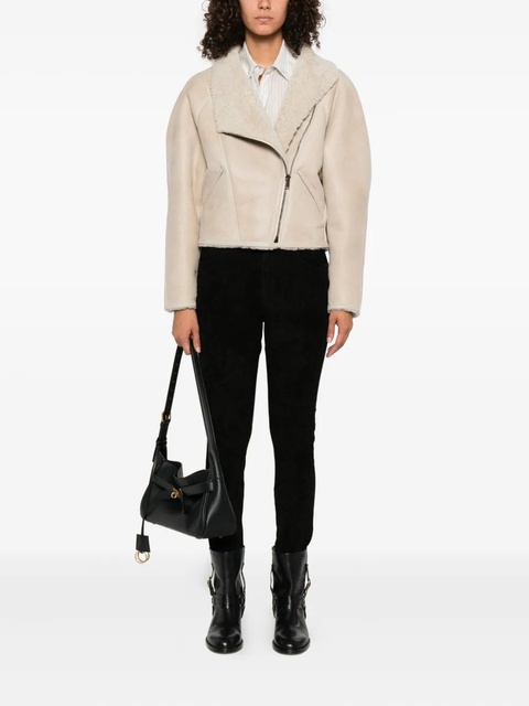 ISABEL MARANT Blondine zip-front shearling jacket - Neutrals - zdjęcie produktu nr 2