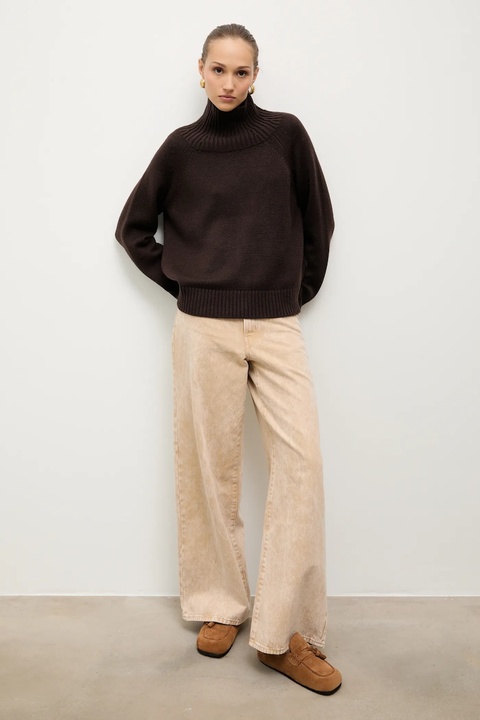 Answear.LAB klapki zamszowe damskie kolor brązowy - zdjęcie produktu nr 2