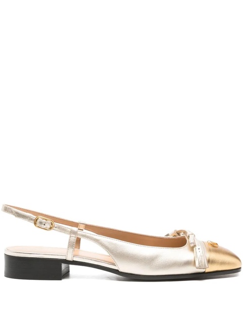 Valentino Garavani bow-detailing slingback ballet flats - Silver - zdjęcie produktu nr 1