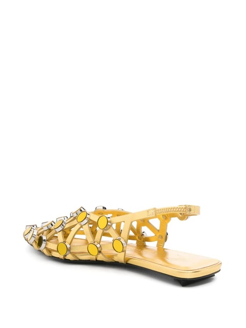 The Attico Grid ballerina shoes - Gold - zdjęcie produktu nr 2