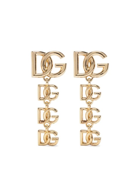 Dolce & Gabbana logo-lettering drop earrings - Gold - zdjęcie produktu nr 2