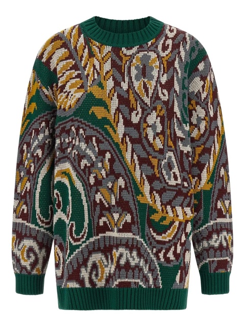 ETRO paisley wool sweater - Green - zdjęcie produktu nr 1