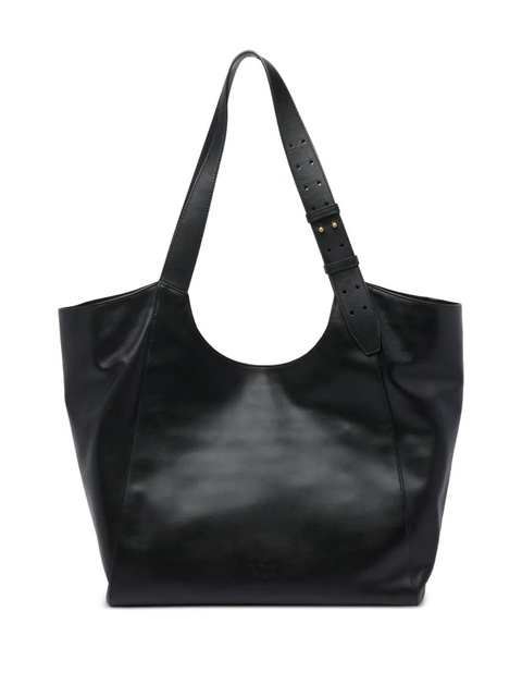 PINKO logo-detail leather shoulder bag - Black - zdjęcie produktu nr 2