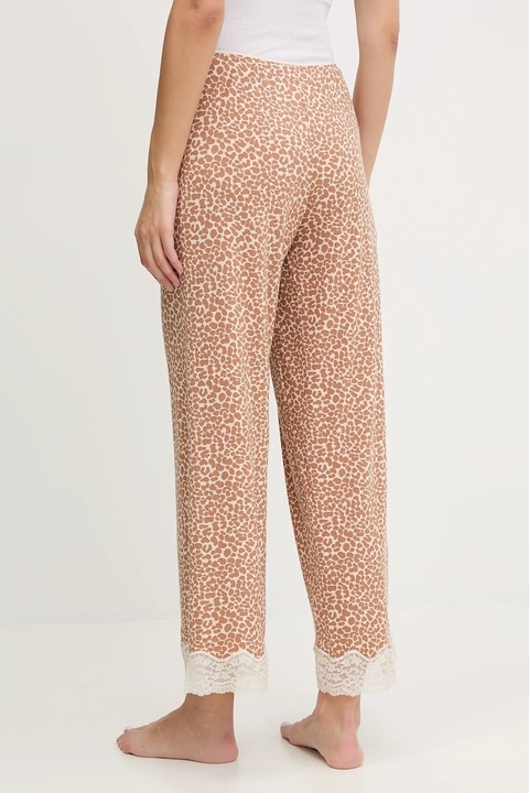 United Colors of Benetton spodnie piżamowe damska kolor beżowy 32V93F04S - zdjęcie produktu nr 2