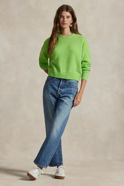 Polo Ralph Lauren sweter z wełną damski kolor zielony 211914515 - zdjęcie produktu nr 2