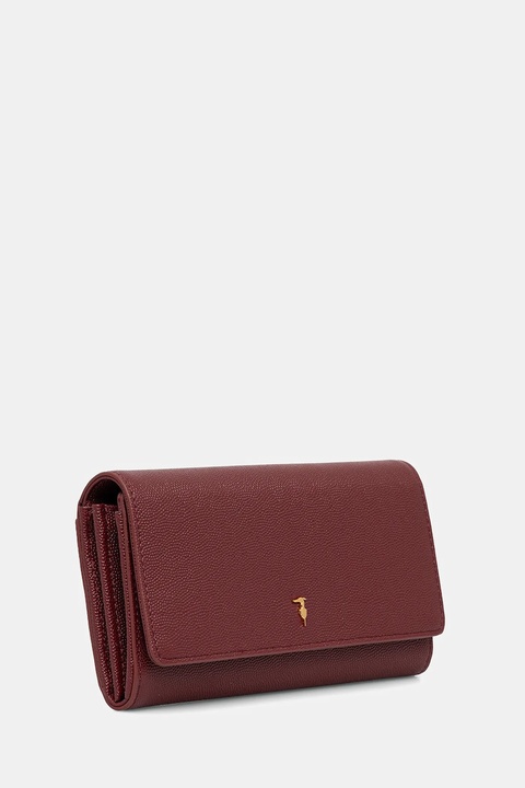 Trussardi portfel skórzany damski kolor bordowy I022E000048N - zdjęcie produktu nr 2