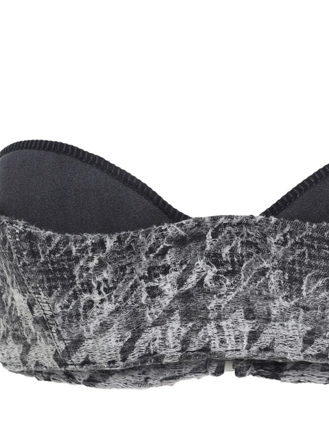 Diesel denim-jacquard strapless top - Black - zdjęcie produktu nr 1