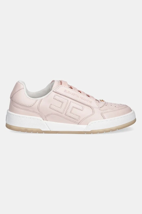 Elisabetta Franchi sneakersy skórzane kolor różowy SA48G51E2 - zdjęcie produktu nr 1