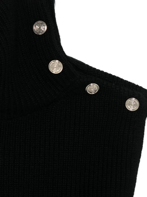 Maje button-up wool-cashmere collar wrap - Black - zdjęcie produktu nr 2