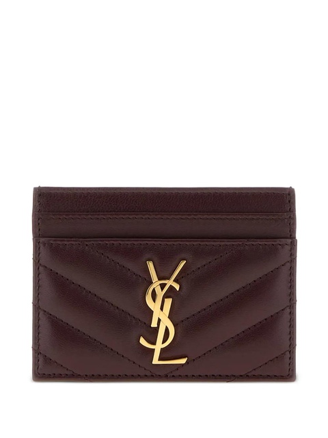 Saint Laurent Cassandre-plaque cardholder - Red - zdjęcie produktu nr 1