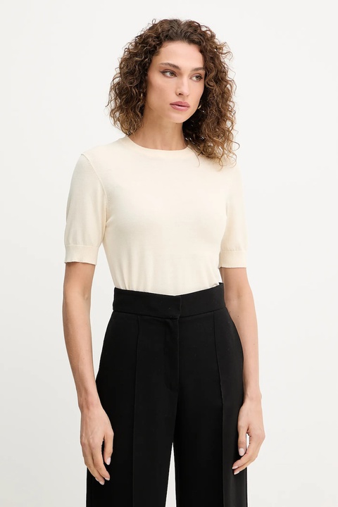 Silvian Heach t-shirt ATLAM damski kolor beżowy GPA25040MA - zdjęcie produktu nr 1