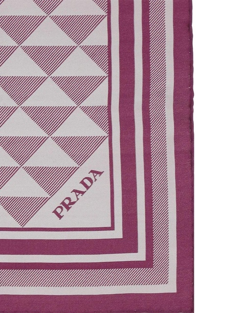 Prada triangle-geometric scarf - Pink - zdjęcie produktu nr 2