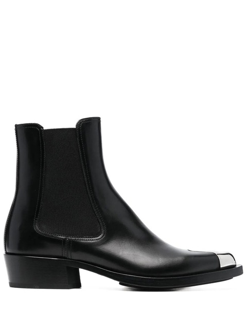 Alexander McQueen toe-cap 35mm leather boots - Black - zdjęcie produktu nr 1