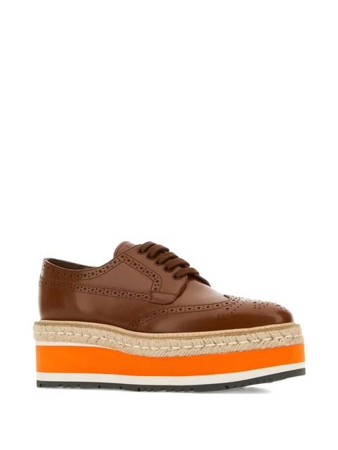 Prada leather lace-up shoes - Brown - zdjęcie produktu nr 2