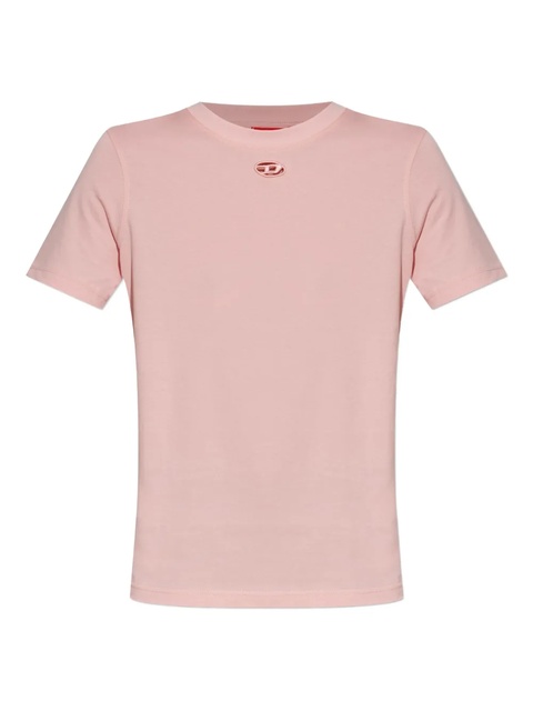 Diesel oval-logo cotton t-shirt - Pink - zdjęcie produktu nr 1