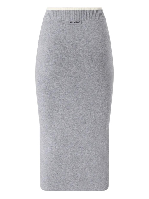 PINKO ribbed midi skirt - Grey - zdjęcie produktu nr 2