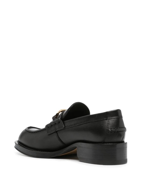 Lanvin buckled leather loafers - Black - zdjęcie produktu nr 2