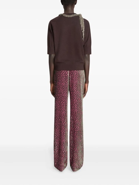 DRIES VAN NOTEN elasticated polka-dot trousers - Pink - zdjęcie produktu nr 2