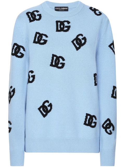 Dolce & Gabbana DNA logo embroidered jumper - Blue - zdjęcie produktu nr 1