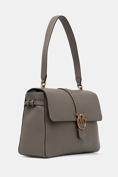 Pinko torebka skórzana kolor szary 105067 A0QO - zdjęcie produktu nr 1