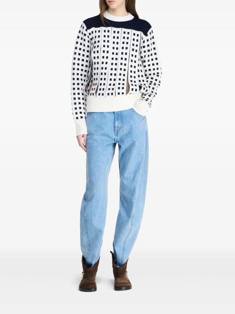 JW Anderson jacquard slit sweater - White - zdjęcie produktu nr 2