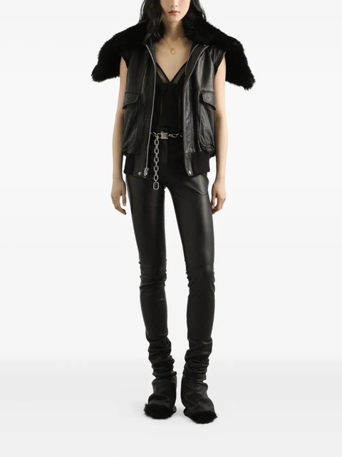 Dolce & Gabbana leather trousers - Black - zdjęcie produktu nr 2